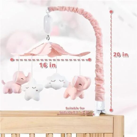 Crib Mobile for Girls with 3 Modes Music Box Turn Only, Music Only, Turn & Music - Picture 5 of 5